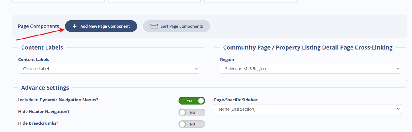 Creating a New Construction Community Page