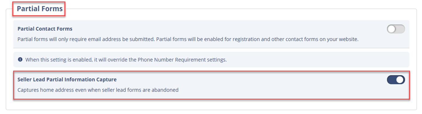 Seller Lead Partial Information Capture in Sierra