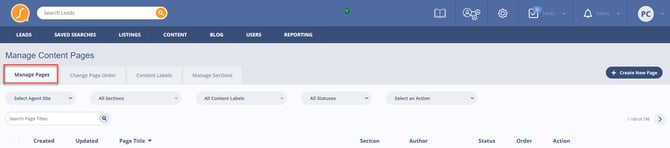 Manage Pages on your Sierra website