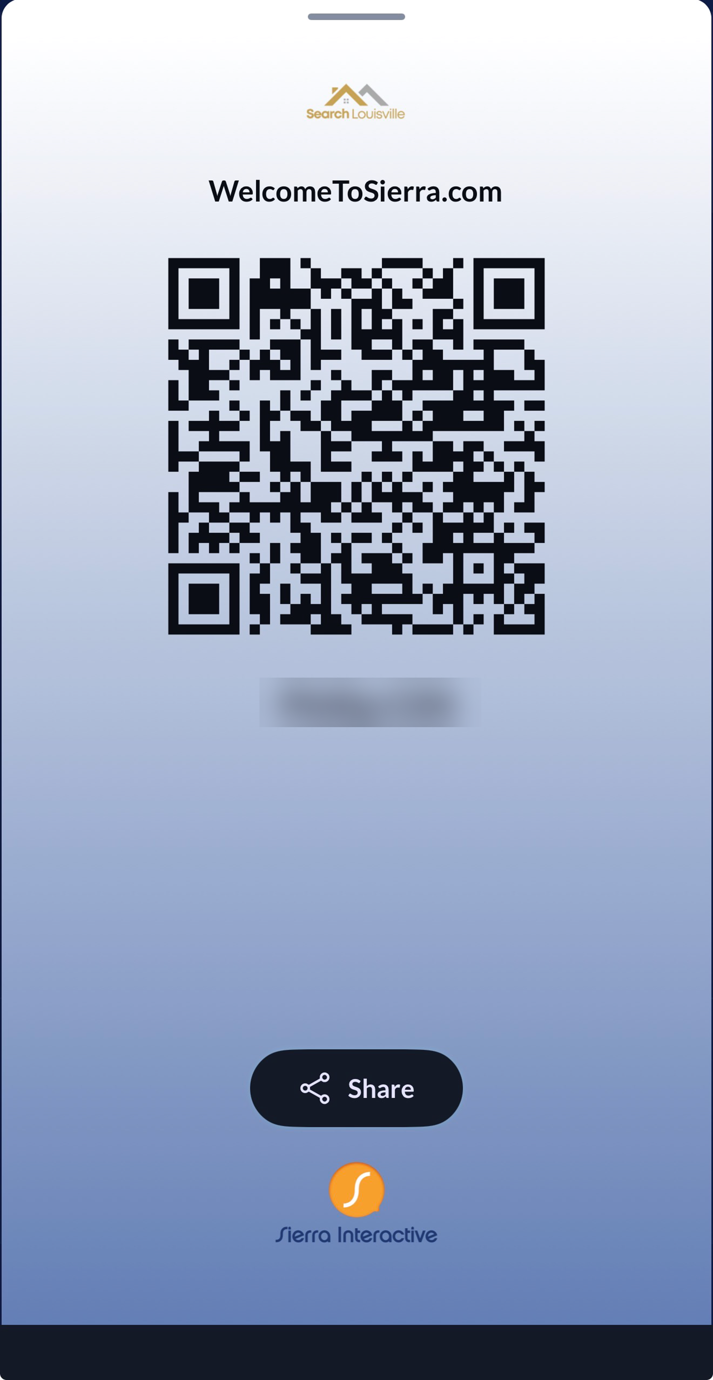 Sierra's QR Code Referral feature in Sierra's Mobile App